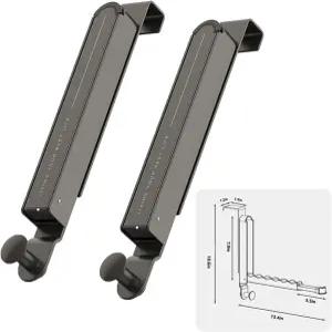 문 건조대 위에 접을 수 있는 접이식 2pcs 알루미늄 합금 도어 의류 옷을 걸 모자 수건 휴대용 및 적합 건