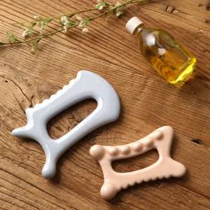 국산 핸드메이드 세라핏 도자기 괄사 얼굴 두피 마사지기 피부관리