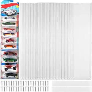 포장된 모델 자동차용 36Pc 투명 디스플레이 케이스 벽걸이 최대 120대의 차량 보관 가능 핫 휠과 호환되는