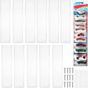 포장된 모델 자동차용 12Pc 투명 디스플레이 케이스 벽걸이 최대 120대의 차량 보관 가능 핫 휠과 호환되는