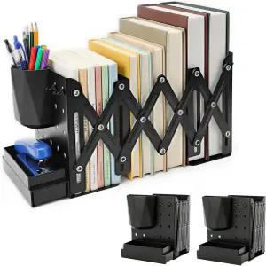 무거운 책을 위한 19인치 금속 책꽂이 탈부착 가능한 펜 홀더 트레이 그리고 사무실 학교 서점 요리책을