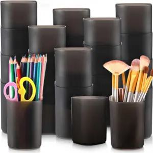 Sherr 50팩 책상 펜 컵용 블랙 홀더 벌크 정리용 메이크업 브러시 매트 인사이드 사무실 가정용 스타일