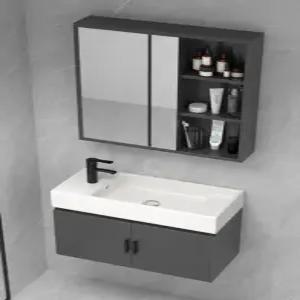 초소형개수대 간이세면대 벽걸이형세면기 화이트사각싱크볼 욕실인테리어 수납장세트