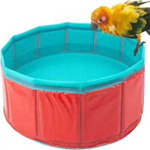 야외용 FlidRunest Conure 욕조 여행자용 휴대용 앵무새 목욕 보관 및 운반이 용이함 소형에서 대형 조류용