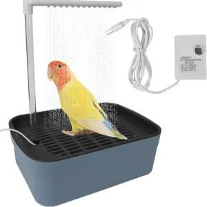 토우부리 앵무새 욕조 대형 조류 샤워 분수 실내 USB 전원 순환 목욕 자동 코카투스 잉꼬용