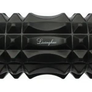 꾹상점1  리빙휴 바디라인 지압 마사지 폼롤러 블랙 33cm