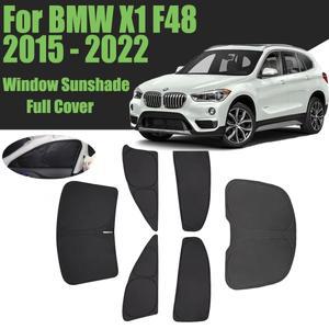 맞춤형 자동차 창문 햇빛가리개 BMW 호환 호환 X1 F48 2015 - 2022 풀 커버 프라이버시 블라인드 커튼 커튼