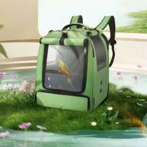 앵무새 이동가방 외출 휴대용 미니 투명 아크릴 새장