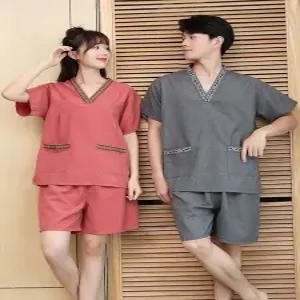 찜질방옷 사우나복 세트 커플 단체복 마사지복 한의원