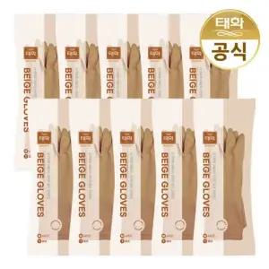 태화 컬러 고무장갑 중형 M 베이지 X 10개