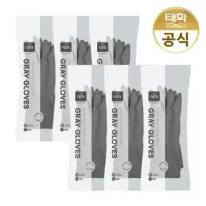 태화 컬러 고무장갑 중형 M 그레이 X 6개