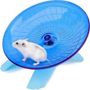 라이트우드 작은 햄스터 휠 에르미트 크랩 동물 비행 접시 스피너 무음 달리기 운동 장난감 케이지 탱크