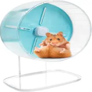 햄스터 저빌 쥐 및 기타 작은 반려동물을 위한 스탠드가 있는 조용한 회전 러닝 휠의 캐슨 운동 7.87