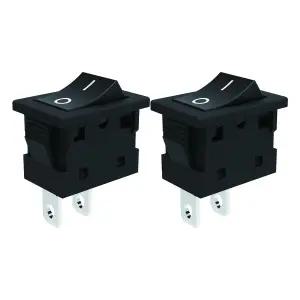 lcocove JD 2pcs KCD1 전원 스위치 6A 125V/250V AC 보트 로커 ON/OFF 2핀 2위치 토글 UL 인증서 포함