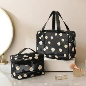 [JED] 꽃무늬 물놀이 망사 가방 파우치 비치백 메쉬 수영 바캉스 가방 여름 데이지 대용량