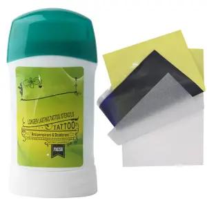 타투 전사 젤과 15가지 종이 크림 스텐실 임시 스티커