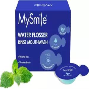 마이스마일 워터 치실 구강청결제 여행용 농축 15배 200 FL oz 구취에 알코올 프리 신선한 민트 30회 사용