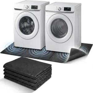 접이식 고밀도 세탁기 건조기 매트 68 x 29.5인치 소음 감소 방진 방수 및 미끄럼 방지 바닥 보호 - 심야