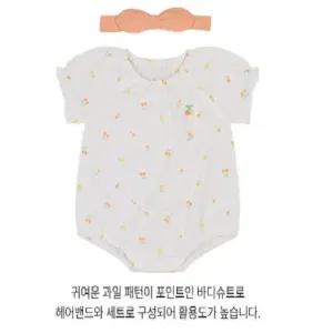 [앙팡스]레시 바디슈트 헤어밴드 세트 - H2310257_CA