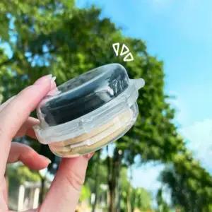 [셀러에이드]휴대용 퍼프보관함 에어퍼프 케이스 2단