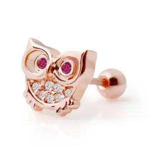 친구선물 미네르바 핑크 피어싱 (Gold-pin) 14K