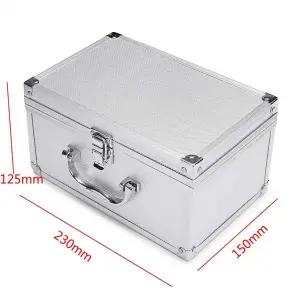 휴대용 알루미늄 도구 상자 대형 장비 도구 상자 보관 케이스 스폰지가있는 여행 가방 충격 방지 케이스