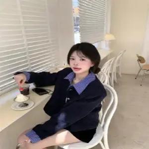 피로달 여사친 가을 캐주얼 페이크 투피스 칼라 트렌드 상의 재킷 테일러드 코트 숏 HO3