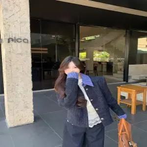 피로달 여친 가을 캐주얼 페이크 투피스 숏 테일러드 자켓 상의 재킷 칼라 트렌드 코트 HO3