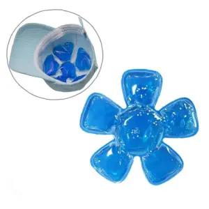 작업 현장 안전모 헬멧 내부 부착 꽃 모양 젤 쿨링팩 냉찜질 쿨링패드