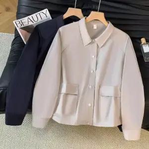 피로달 여사친 가을 캐주얼 뉴 터틀넥 포켓 재킷 테일러드 야상 블랙테크 방수 HO3