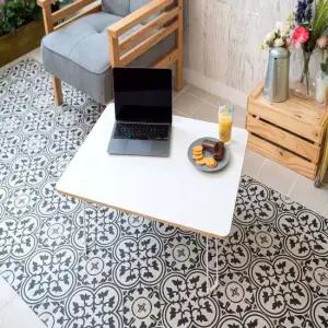 리빙테이블 800 우드화이트 테이블 상 책상 좌식테이블 접이식테이블 우드 화이트