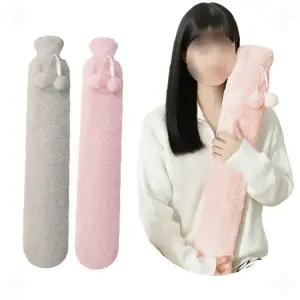 원통형 토끼털 보온주머니 2.5L 겨울철 찜질용품 온열팩 수면용 침대용 허리