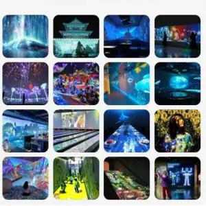 실외용 프로젝터 바닥조명 홀로그램 터치스크린 인터렉티브 벽면 투명 조명