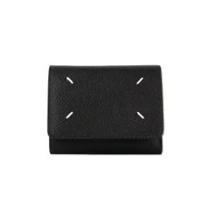 [명품] 지퍼 컴팩트 트라이폴드 여성 반지갑 블랙 SA3UI0017P4745T8013