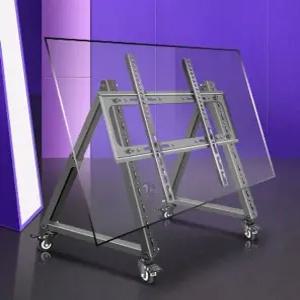 TV거치대 이동식 선반 교육용 회의실 강의 바닥 카트 이젤형 브라켓