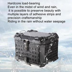 45L 오토바이 트렁크 알루미늄 합금 휴대용 및 빠른 탈착식 전기 자전거 블랙 후면