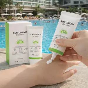 개별포장 백탁없는 Centella 썬크림 50ml SPF 50 자외선차단 미백 판촉물 사은품 답례품 판촉 선스틱 선크