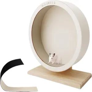 HJLSWXKQ 16인치 나무 친칠라 휠 무음 운동 케이지용 러닝 시리아 햄스터 고슴도치 쥐를 위한 대형 안전