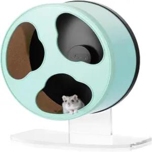 니테엔젤 콰이어트 햄스터 운동 휠 - 난쟁이 시리아 거빌 마우스 또는 기타 소형 반려동물을 위한 클라우드