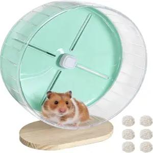 어시스트 사일런트 햄스터 운동 휠 10.2인치 조용한 스피너 시리아 러닝 저빌 쥐 또는 기타 작은