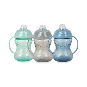 누비 3 노스필 그립 N Sip 컵(소프트 플렉스 스파우트 ) 클릭 잇 기능이 있는 핸들 2개 중립 0