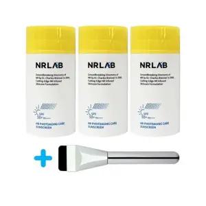 엔알랩 선크림 홈쇼핑 무기자차 NR 포토에이징 80ml 3개+밀착 브러쉬