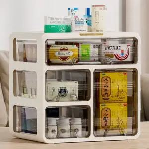 약정리 수납장 정리함 서랍장 화이트 탕비실 약통 보관함