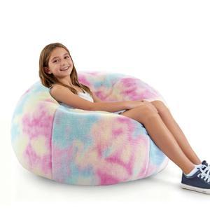 인조 토끼털 청소년을 위한 모던하고 커버가 메모리 모피 의자 있는 부드럽고 퍼지 빈백