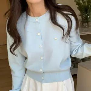 에투르 간절기 가디건 여성 니트 봄 크롭 여자 그레이가디건 파스텔가디건 봄가디건 핑크가디건