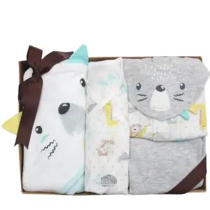 [롯데백화점]오가닉맘 [돌/백일선물세트]브리츄베이크속싸보+배내+내의 3종세트