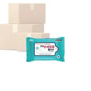 휴대용 손세정 티슈 대용량 물티슈 20매입 100개