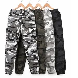린넨 카모 남자 카고 조거 팬츠 남성 조커 슬랙스 바지 여름 반밴딩 면바지 밀리터리 군복