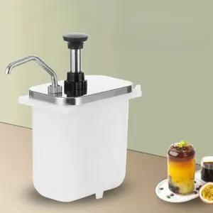 카페 시럽통 정량 케첩 시럽 대용량 스텐 원형 업소용 펌프