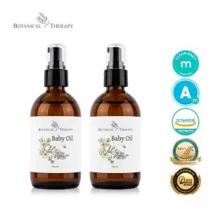 보타니컬테라피 2개 유기농 베이비 오일 100ml 아기 신생아 마사지